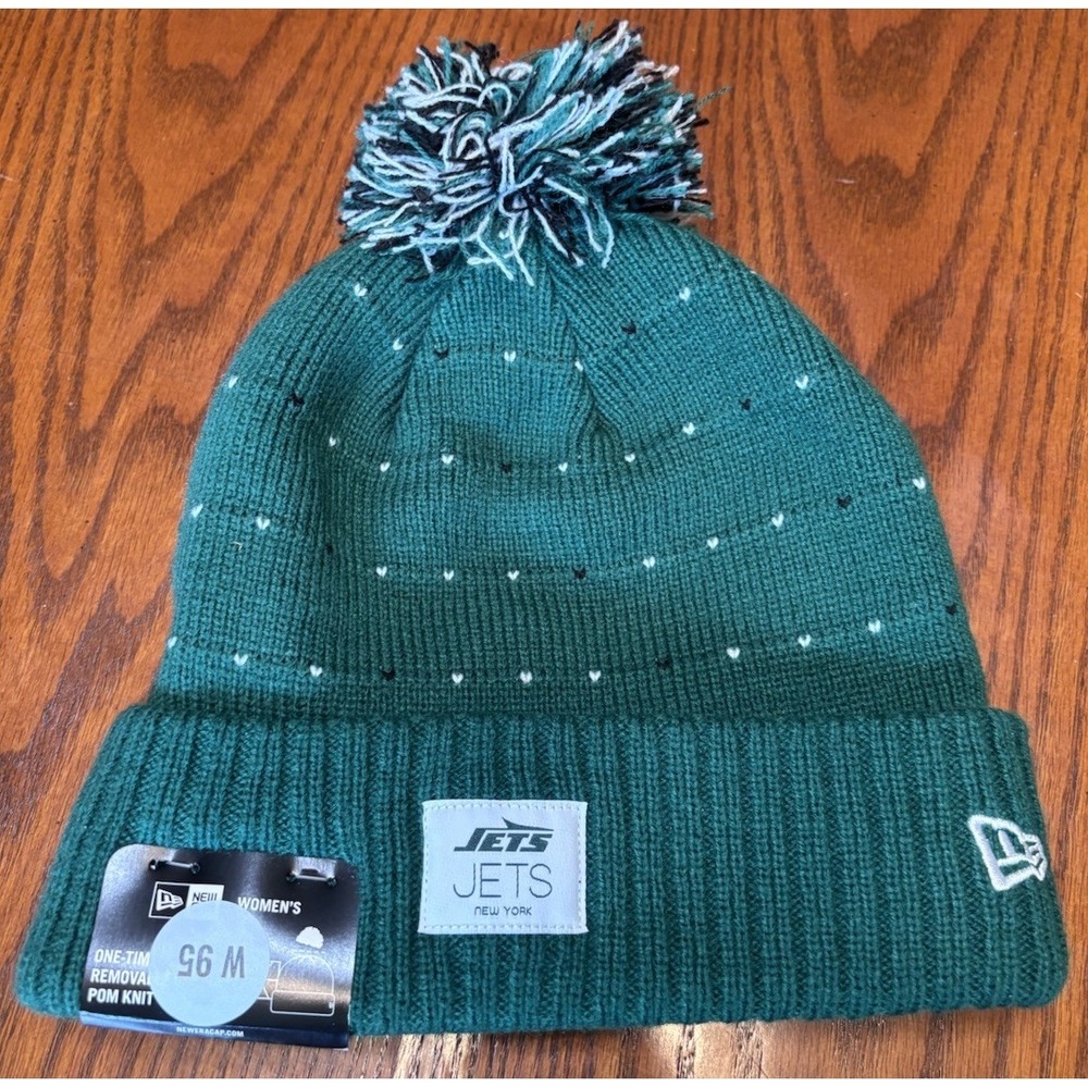 NWT NFL New York Jets  Cap Cuffed Winter Knit Hat Cap Beanie Women's NEW!‎